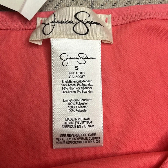 Jessica Simpson side shirred floral design melon color hipster bikini bottoms - Picture 6 of 15